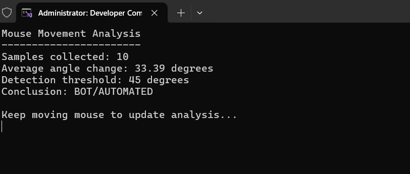 Bot Detection Output